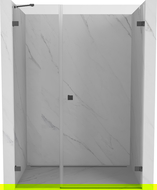 Mexen Lunar-B sprchové dvere výklopné pravé 110 cm, priehľadné, brúsená zbraňová sivá - 832S-110-050-66-00-P