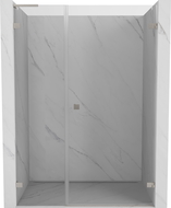 Mexen Lunar-B L sprchové dvere s výklopným pravými 135 cm, transparentné, kartáčovaný nikel - 832SL-135-050-97-00-P