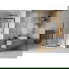 Mexen Rio sprchový kout půlkruhový 80 x 80 cm, mléčný, černý + sprchový kout Flat, bílý - 863-080-080-70-30-4110B