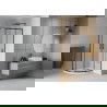 Mexen Rio sprchový kout půlkruhový 80 x 80 cm, mléčný, černý + sprchový kout Flat, bílý - 863-080-080-70-30-4110B