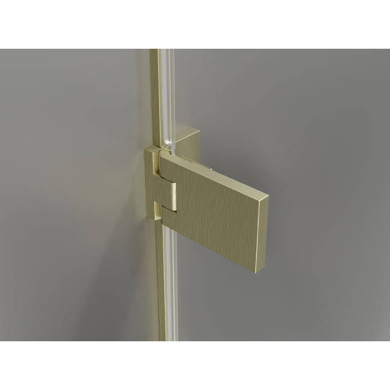 Mexen Lunar-F L skladacie sprchové dvere pravé 125 cm, transparentné, zlaté kartáčované - 836SL-125-050-55-00-P