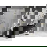 Mexen Lunar-F L skladacie sprchové dvere pravé 135 cm, transparentné, zlaté brúsené - 836SL-135-050-55-00-P