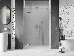 Mexen Lunar sprchové dvere výkyvné ľavé 160 cm, transparentné, chróm - 834S-160-050-01-00-L