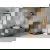 Mexen Rio sprchový kout polokruhový 90 x 90 cm, mléčný, černý + vanička Flat, černá - 863-090-090-70-30-4170B