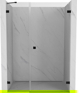 Mexen Lunar-B sprchové dvere otváracie pravé 140 cm, transparentné, čierne - 832S-140-050-70-00-P