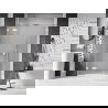 Mexen Lunar sprchové dvere otočné ľavé 155 cm, transparentné, biele - 834S-155-050-20-00-L