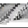 Mexen Lunar sprchové dvere otočné ľavé 155 cm, transparentné, biele - 834S-155-050-20-00-L