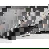 Mexen Lunar-F L sprchové dvere skladacie pravé 125 cm, transparentné, brúsená meď - 836SL-125-050-65-00-P