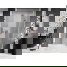 Mexen Lunar-F L skladacie sprchové dvere pravé 135 cm, priehľadné, brúsená meď - 836SL-135-050-65-00-P
