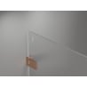 Mexen Lunar-F L skladacie sprchové dvere pravé 150 cm, transparentné, brúsená meď - 836SL-150-050-65-00-P