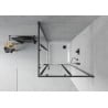 Mexen Rio štvorcový sprchový kút 80 x 80 cm, priehľadný, čierny + vanička Flat, biela - 860-080-080-70-00-4010B