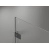 Mexen Lunar-F L skladacie sprchové dvere pravé 135 cm, transparentné, gun gray kartáčovaný - 836SL-135-050-66-00-P
