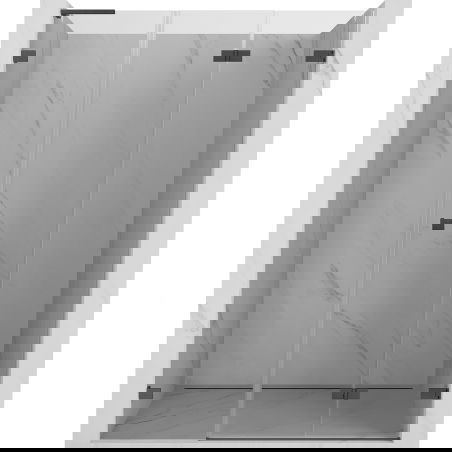 Mexen Lunar-F L skladacie pravé sprchové dvere 135 cm, transparentné, brúsené gun gray - 836SL-135-050-66-00-P