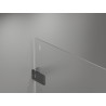 Mexen Lunar-F L skladacie sprchové dvere pravé 145 cm, transparentné, gun šedá kartáčová - 836SL-145-050-66-00-P