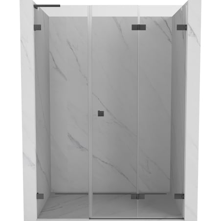 Mexen Lunar-F L skladacie sprchové dvere pravé 150 cm, transparentné, zbraň šedá brúsená - 836SL-150-050-66-00-P