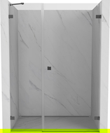 Mexen Lunar-B sprchové dvere otváravé pravé 130 cm, transparentné, gun metal - 832S-130-050-95-00-P