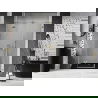 Mexen Lunar sprchové dvere výklopné ľavé 120 cm, transparentné, zlaté kartáčované - 834S-120-050-55-00-L