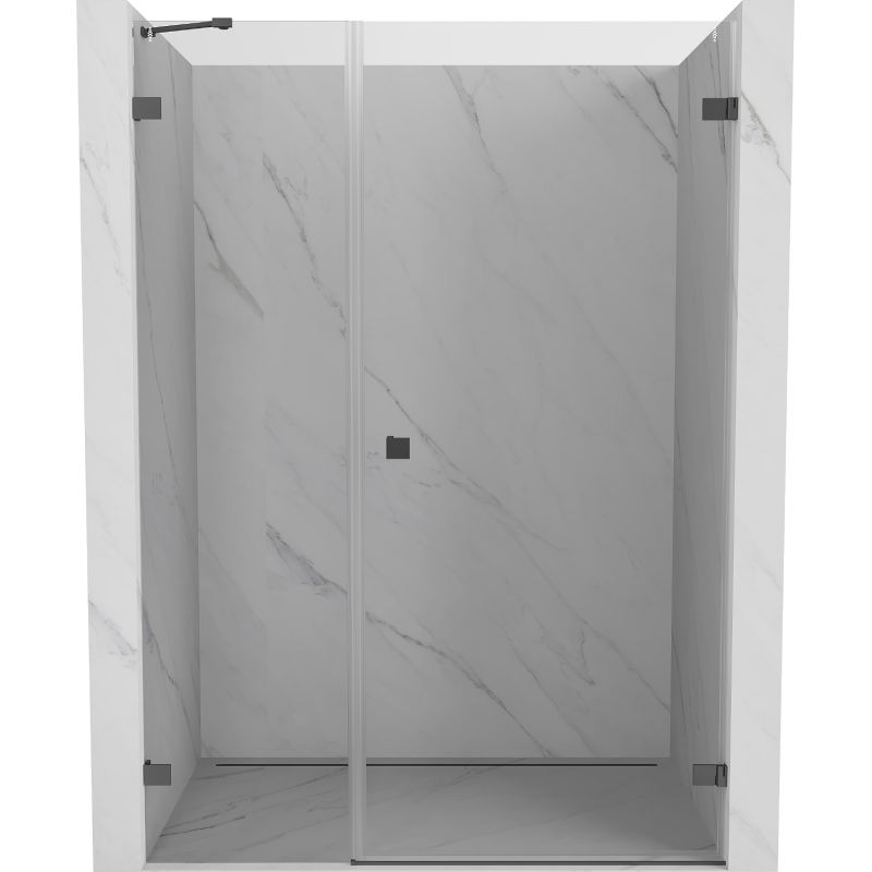 Mexen Lunar-B sprchové dvere otváracie pravé 140 cm, transparentné, gun metal - 832S-140-050-95-00-P