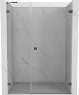Mexen Lunar-B sprchové dvere otváracie pravé 140 cm, transparentné, gun metal - 832S-140-050-95-00-P