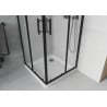 Mexen Rio štvorcová sprchová kabína 70 x 70 cm, inovať, čierna + závesný bidet Flat, biela- 860-070-070-70-30-4010B