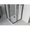 Mexen Rio štvorcová sprchová kabína 70 x 70 cm, inovať, čierna + závesný bidet Flat, biela- 860-070-070-70-30-4010B
