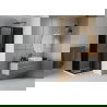 Mexen Rio štvorcová sprchová kabína 70 x 70 cm, grafitová čierna, čierna + závesný bidet Flat, biela- 860-070-070-70-40-4010B