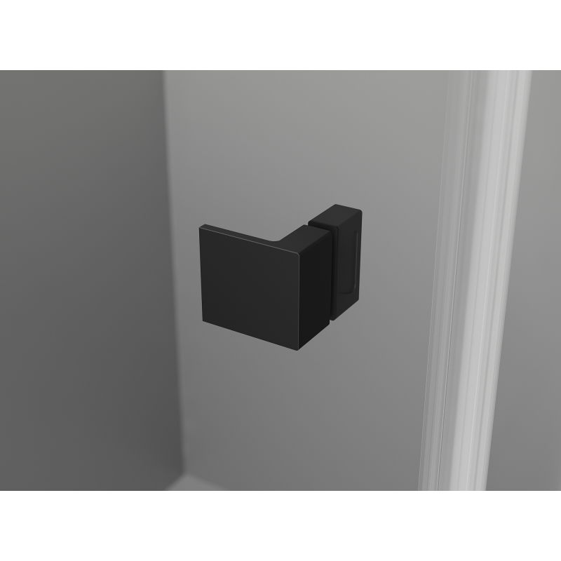 Mexen Lunar-F L skladacie sprchové dvere pravé 125 cm, priehľadné, čierne - 836SL-125-050-70-00-P