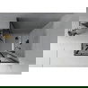 Mexen Rio štvorcová sprchová kabína 70 x 70 cm, grafitová čierna, čierna + závesný bidet Flat, biela- 860-070-070-70-40-4010B