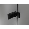 Mexen Lunar-F L sprchové dvere skladacie pravé 135 cm, priesvitné, čierne - 836SL-135-050-70-00-P