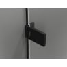 Mexen Lunar-F L sprchové dvere skladacie pravé 135 cm, priesvitné, čierne - 836SL-135-050-70-00-P