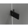 Mexen Lunar-F L sprchové dvere skladacie pravé 135 cm, priesvitné, čierne - 836SL-135-050-70-00-P
