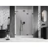Mexen Lunar-F L sprchové dvere skladacie pravé 135 cm, priesvitné, čierne - 836SL-135-050-70-00-P