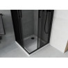 Mexen Rio štvorcový sprchový kút 80 x 80 cm, grafit, čierny + vanička Flat, biely - 860-080-080-70-40-4010B