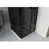 Mexen Rio štvorcový sprchový kút 80 x 80 cm, grafit, čierny + vanička Flat, biely - 860-080-080-70-40-4010B