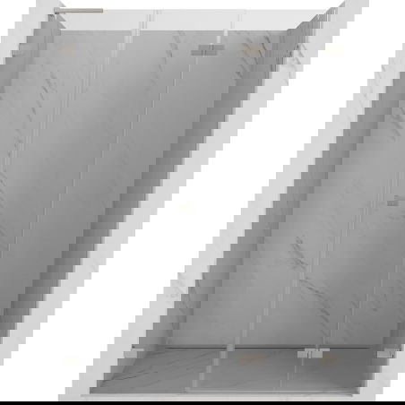 Mexen Lunar-F L skladacie sprchové dvere pravé 135 cm, priehľadné, brúsený nikel - 836SL-135-050-97-00-P