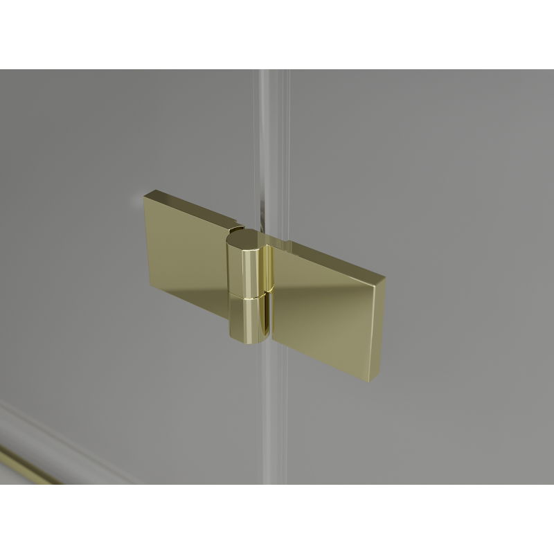 Mexen Lunar L sprchové dvere výklopné ľavé 130 cm, transparentné, zlaté - 834SL-130-050-50-00-L