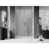 Mexen Lunar sprchové dvere otočné ľavé 135 cm, transparentné, zlaté kartáčované - 834S-135-050-55-00-L