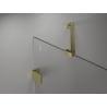 Mexen Lunar sprchové dvere otočné ľavé 135 cm, transparentné, zlaté kartáčované - 834S-135-050-55-00-L