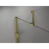 Mexen Lunar sprchové dvere výklopné ľavé 145 cm, transparentné, zlaté kartáčované - 834S-145-050-55-00-L
