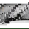 Mexen Lunar sprchové dvere výklopné ľavé 130 cm, transparentné, kartáčovaná gun gray - 834S-130-050-66-00-L