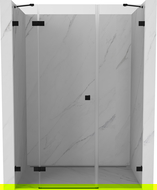 Mexen Lunar sprchové dvere otváravé ľavé 125 cm, transparentné, čierne - 834S-125-050-70-00-L