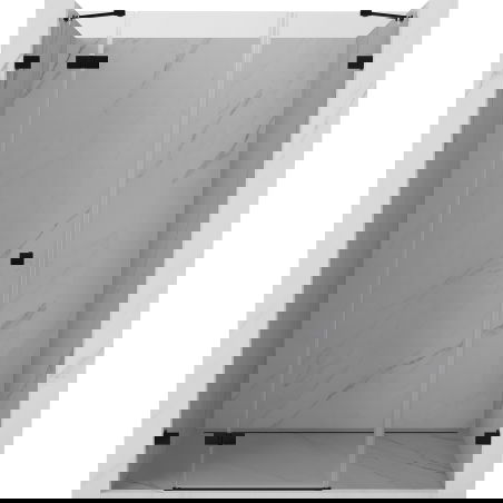 Mexen Lunar sprchové dvere výkyvné ľavé 155 cm, transparentné, čierne - 834S-155-050-70-00-L