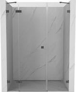 Mexen Lunar sprchové dvere otočné ľavé 155 cm, transparentné, gun metal - 834S-155-050-95-00-L