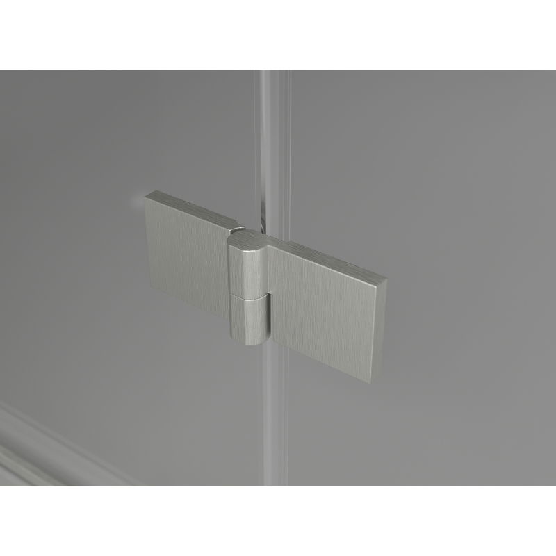 Mexen Lunar sprchové dvere otočné ľavé 130 cm, transparentné, brúsený nikel - 834S-130-050-97-00-L