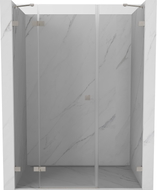 Mexen Lunar ľavé sprchové dvere 135 cm, transparentné, brúsený nikel - 834S-135-050-97-00-L