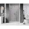 Mexen Lunar ľavé sprchové dvere 135 cm, transparentné, brúsený nikel - 834S-135-050-97-00-L