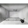 Mexen Lunar ľavé sprchové dvere 135 cm, transparentné, brúsený nikel - 834S-135-050-97-00-L