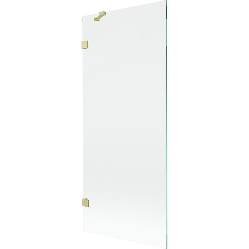 Mexen Lunar vanička na vaňu 1-krídlová 80 x 150 cm, transparentná, zlatá kartáčovaná - 897-080-000-55-00