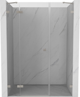 Mexen Lunar sprchové dvere otváracie ľavé 140 cm, transparentné, brúsený nikel - 834S-140-050-97-00-L