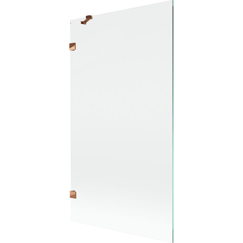 Mexen Lunar vaňová zástena 1-krídlová 100 x 150 cm, transparentná, ružové zlato - 897-100-000-60-00